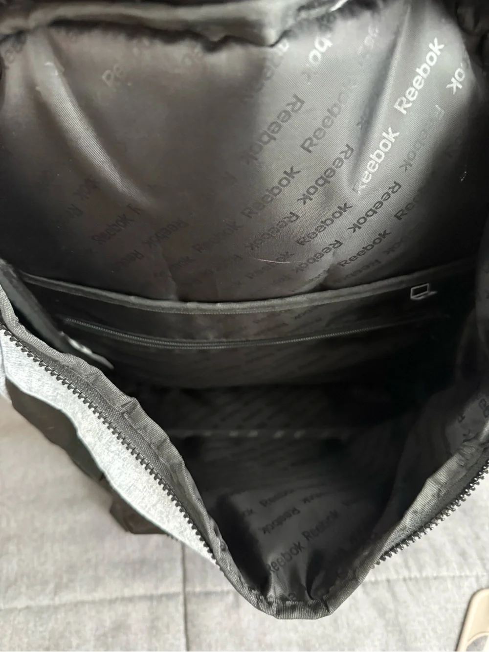 Reebok Two-Tone Gray and Black Men's Backpack